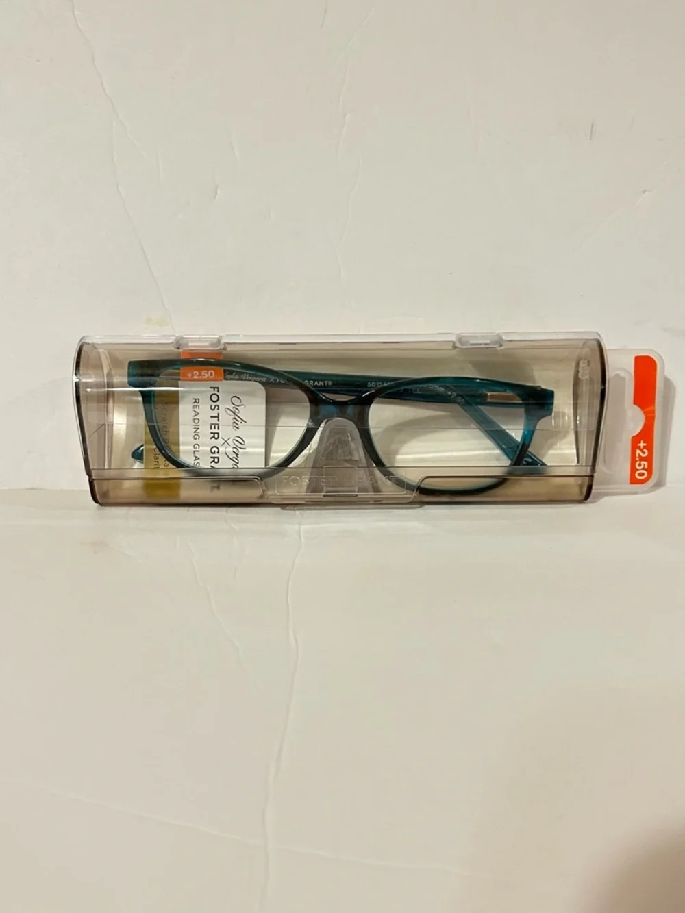 Sofia Vergara Foster Grant Reading Glasses +2.50 Womens Blue Frame New Case